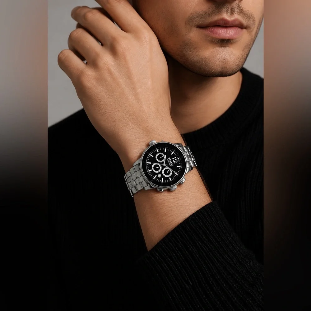 New Authentic VERSUS VERSACE Logo Gent Chrono Bracelet Watch